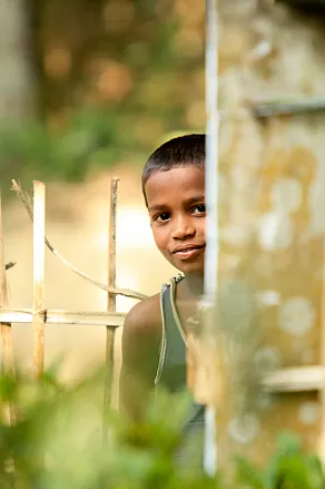 Boy in a Monipuri village