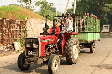 Tractor used for public transportation