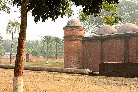 Rear side of Shait Gumbad Mosque