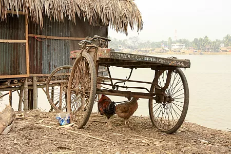 Rikshaw van at Khulna harbor