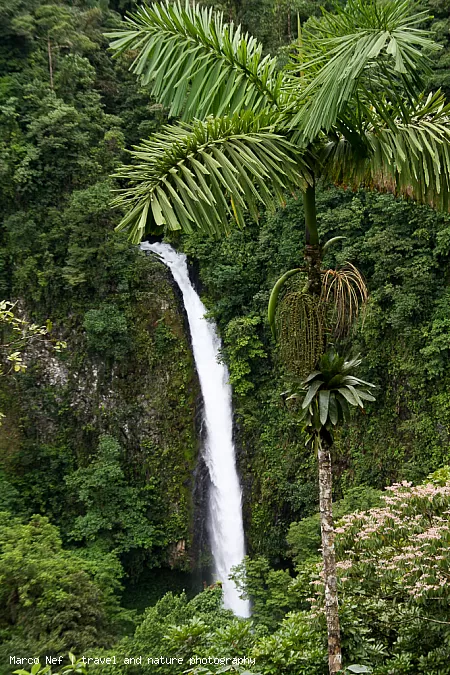 La Fortuna Wasserfall vom Aussichtspunkt aus gesehen