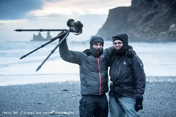 Together with Erez Marom At the beach in Vík